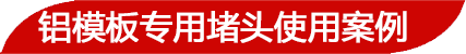 鋁模板專(zhuān)用堵頭案例